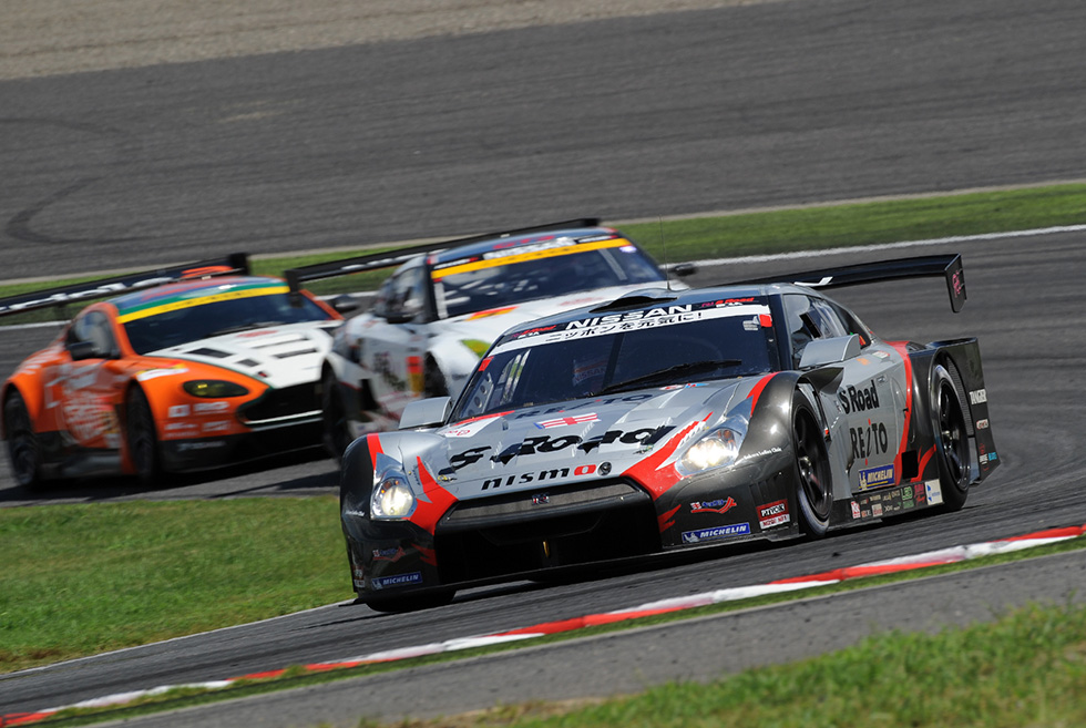 昨年はPPを獲得したが2位に終わったSロードGT-R。今年もPPに加え優勝の栄冠も手中に。