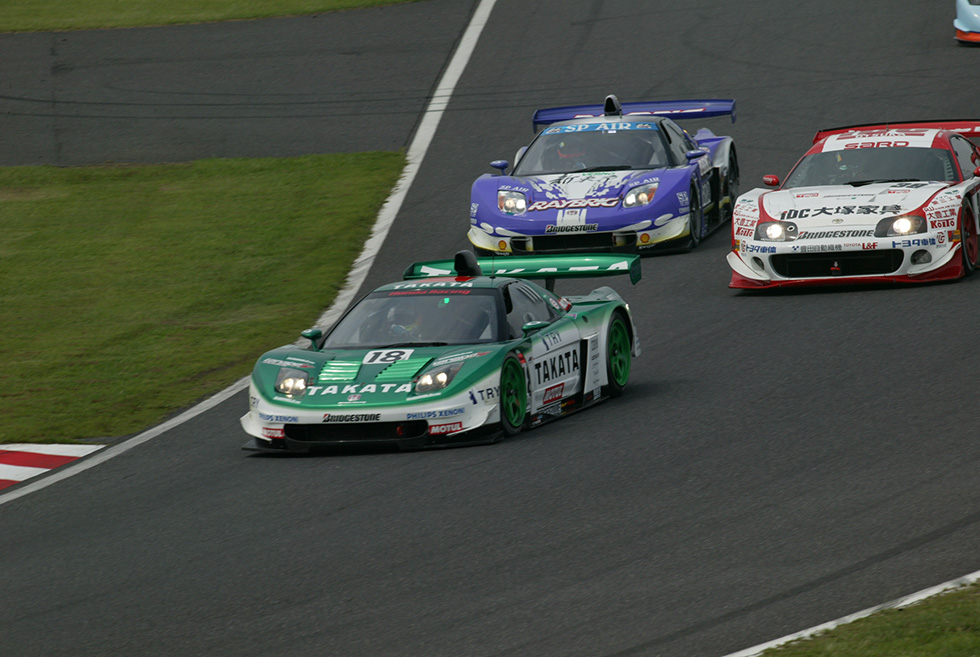 GT後半戦に向け､新型エンジンの耐久性テストで参戦したNSX。見事優勝して昨年よりの連覇を達成。
