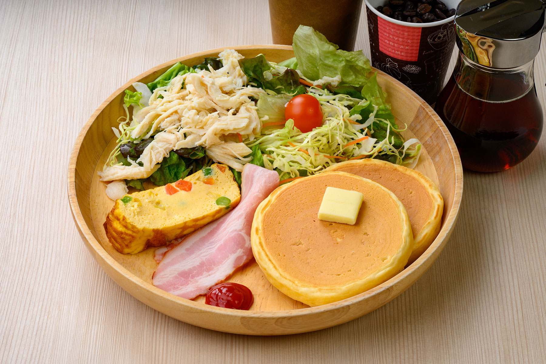 ぶんぶんのパンケーキやさん　モーニングプレート　1,000円
