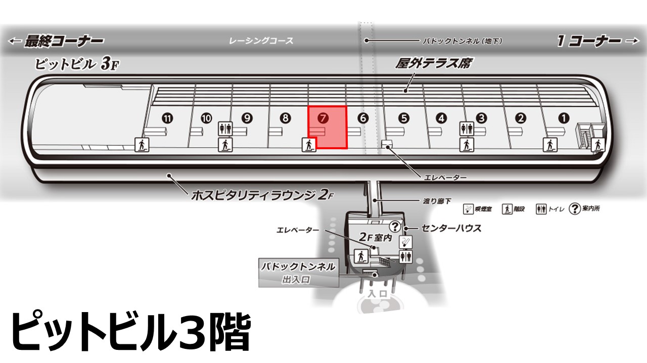 ピットビル3F ホスピタリティクラブNo.7会場（土・日）