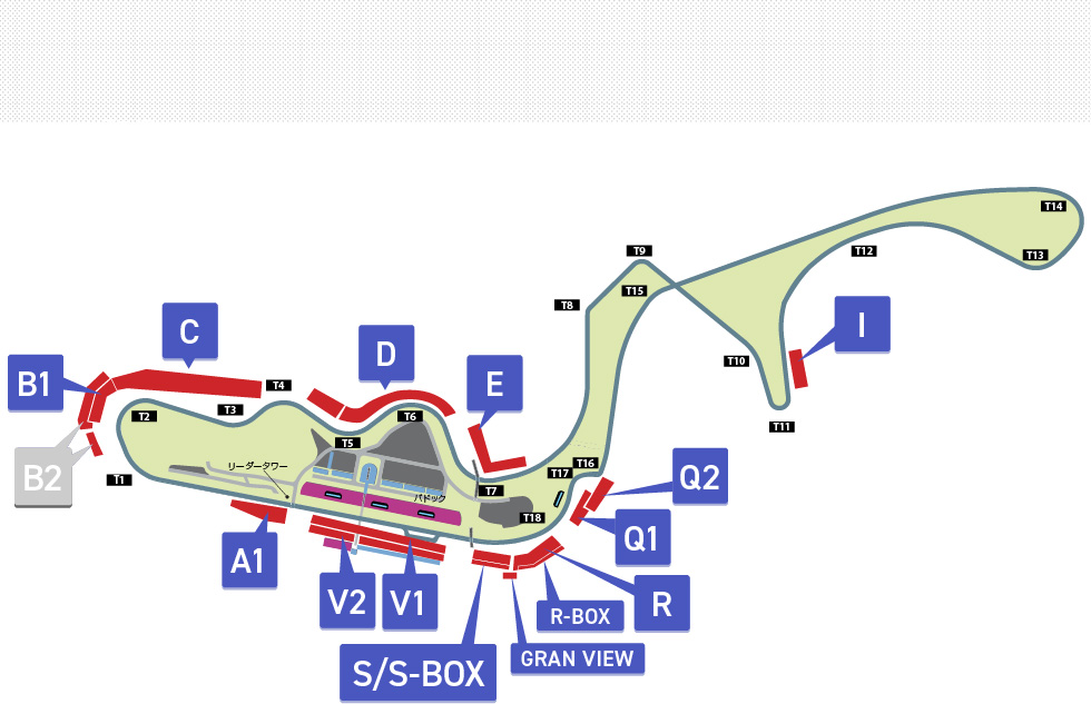 ビックレーシング　鈴鹿コース 鈴鹿サーキット | コースガイド B2席【第1コーナー～第2コーナー】
