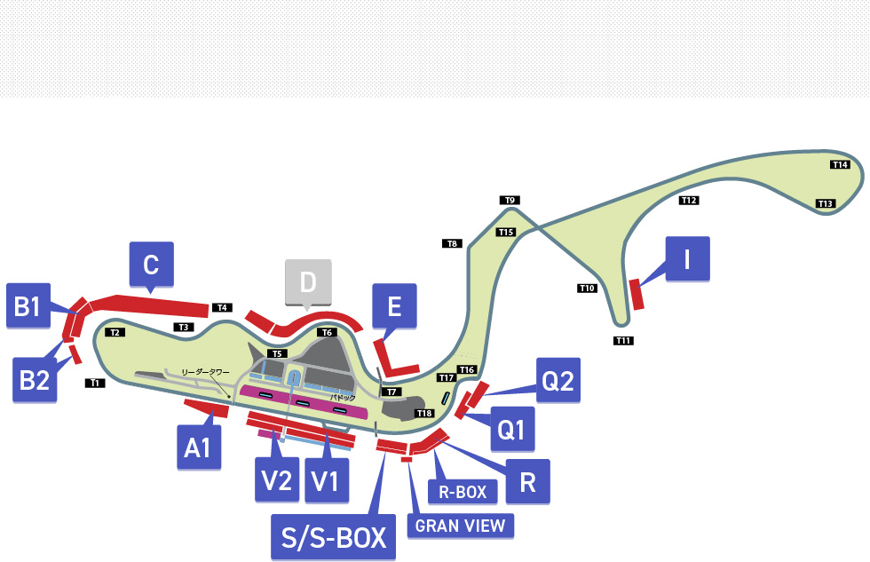 鈴鹿サーキット | コースガイド D席【S字コーナー～逆バンク】