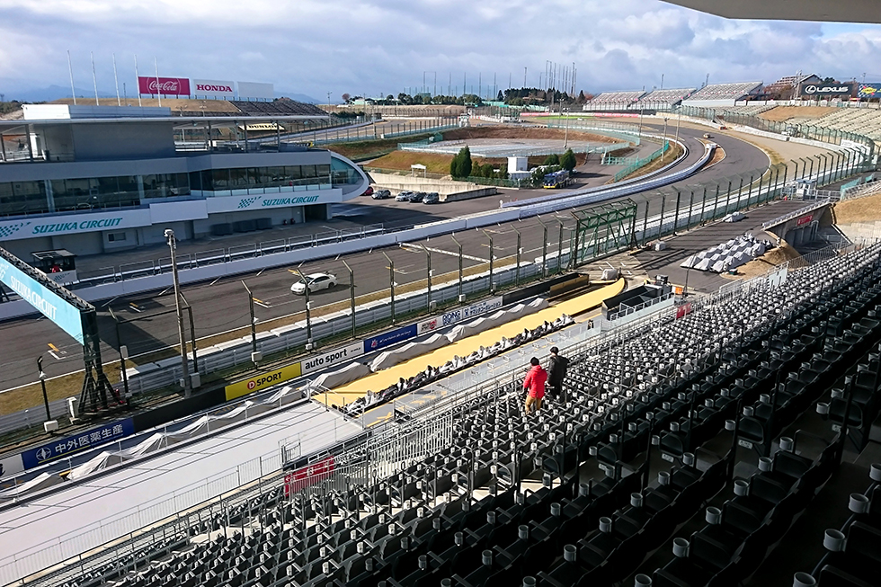 View from the Panorama Terrace. A perfect position to see the car coming out of the final corner.