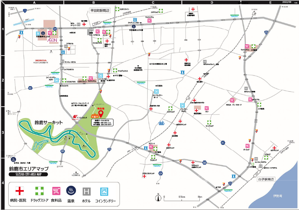 Suzuka City Area Map