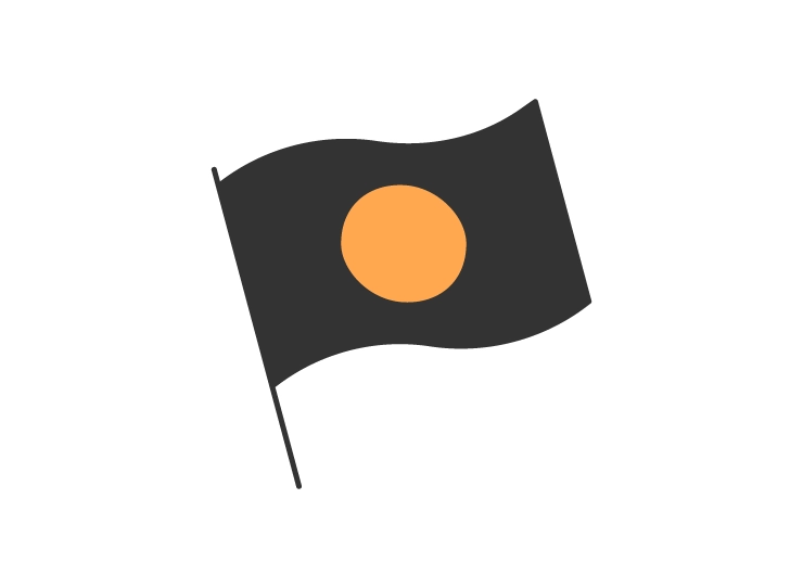 Orange Ball Flag