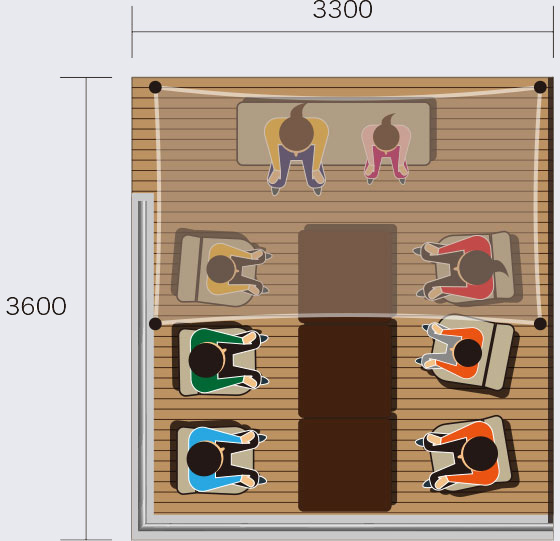 XL (With Shade) / 8 People