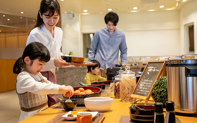 お子さま連れのママ&パパにも優しい空間とサービス