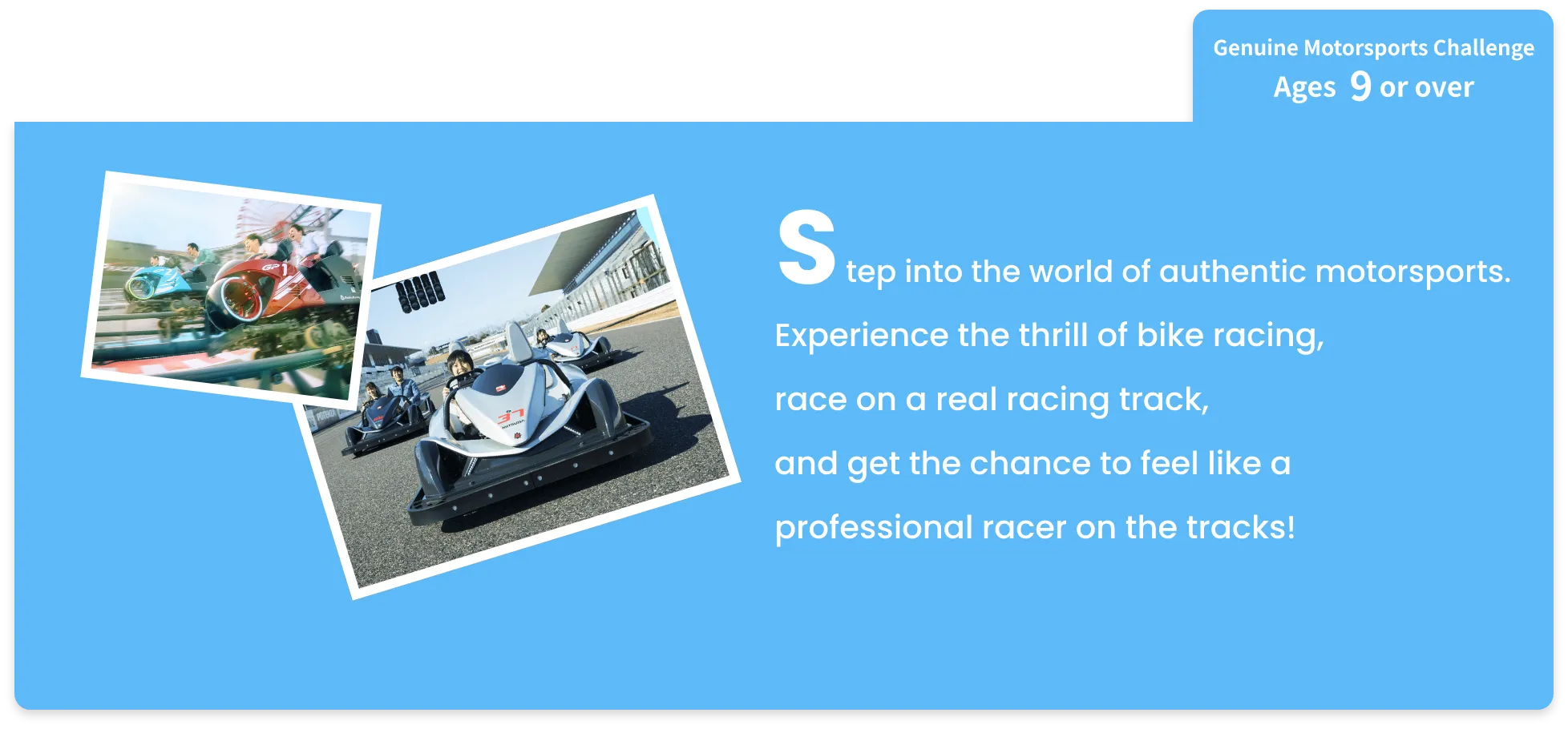 Step into the world of authentic motorsports.