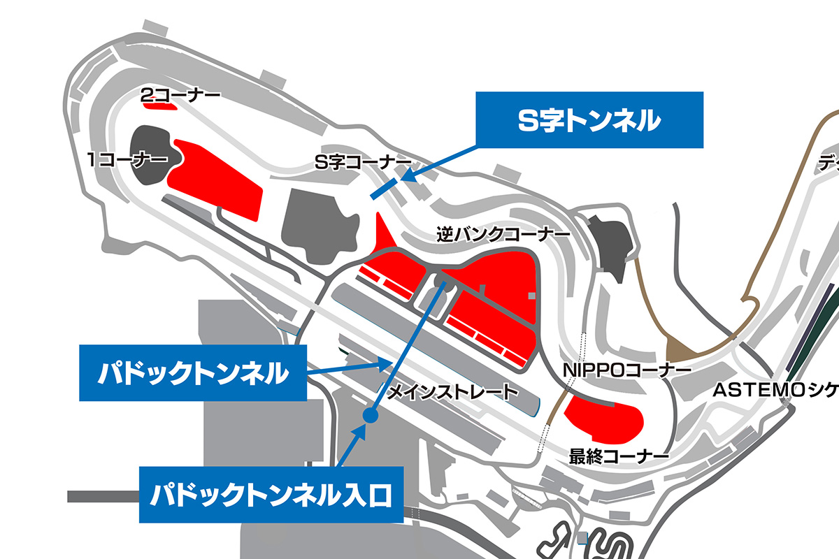 パドックエリアはココ！