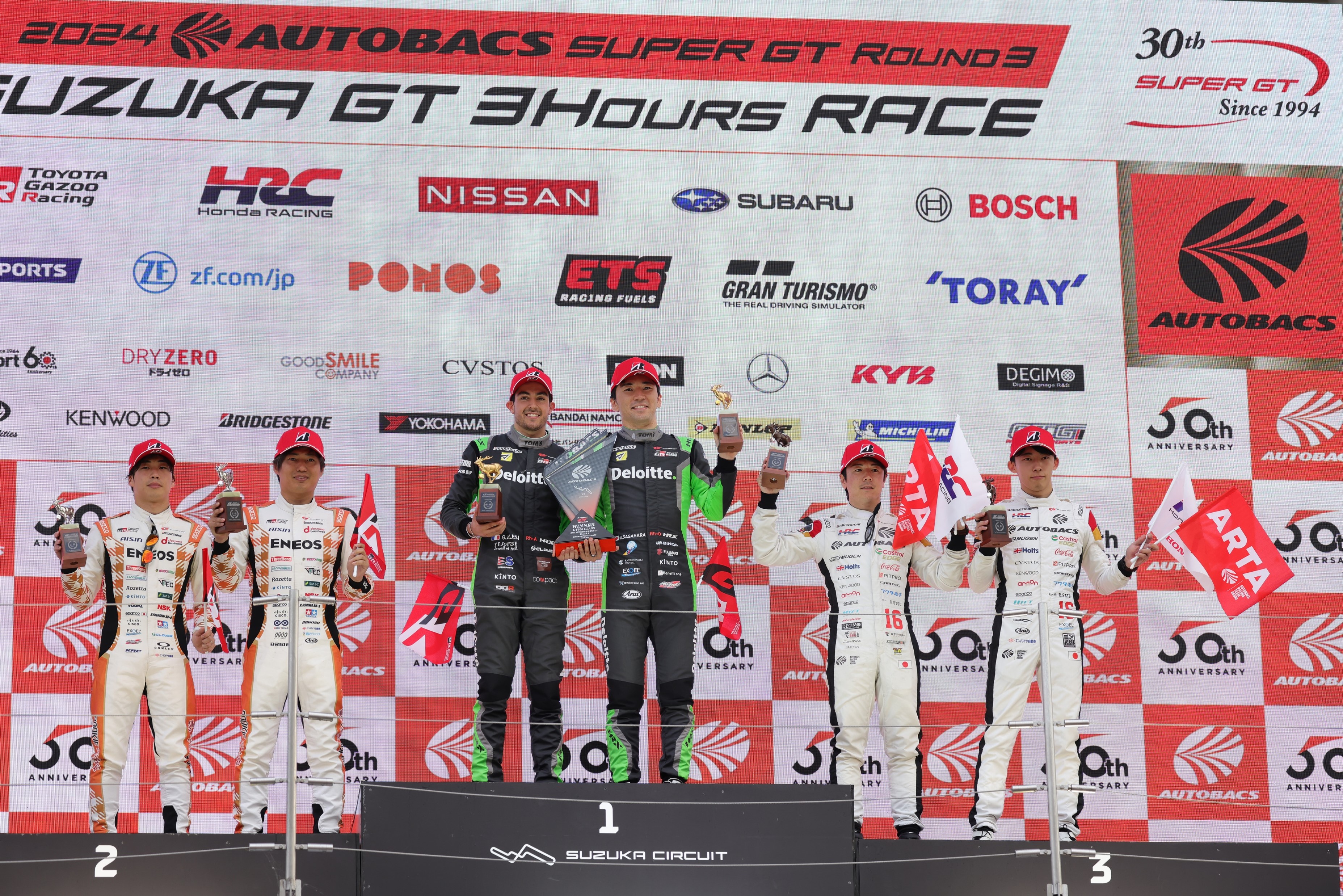 2024 AUTOBACS SUPER GT Round3 SUZUKA GT 3 Hours RACE　GT500クラス表彰式の様子