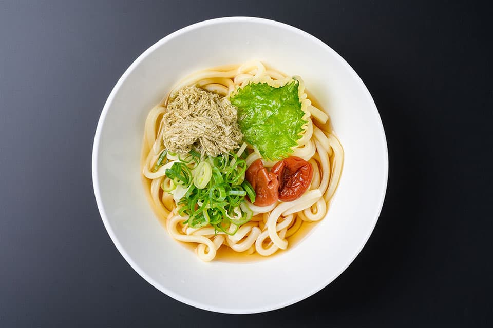 山藥昆布梅子烏龍麵 附季節天婦羅