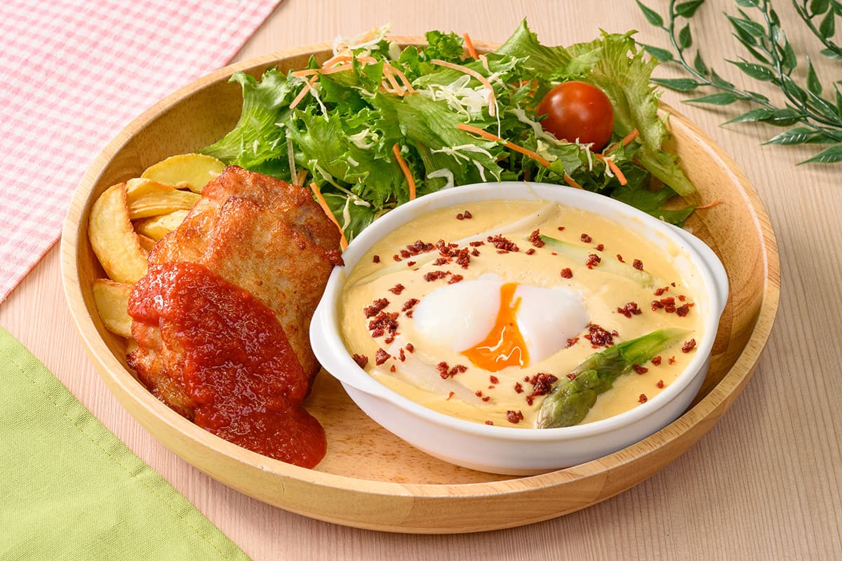 蘆筍卡邦尼焗飯