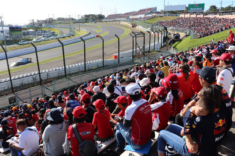 F1日本大獎賽中的酷奇拉家族座位情況